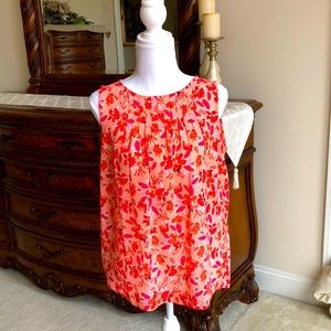 LOFT floral sleeveless blouse